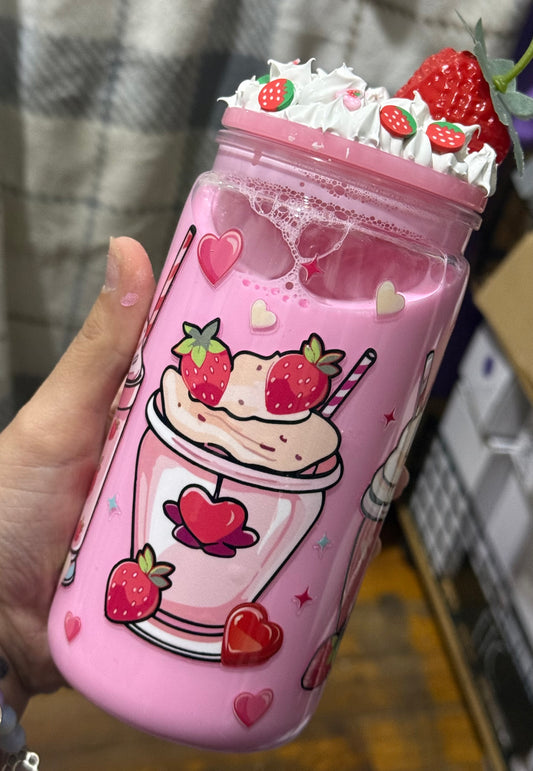 16 oz milky drip tumbler